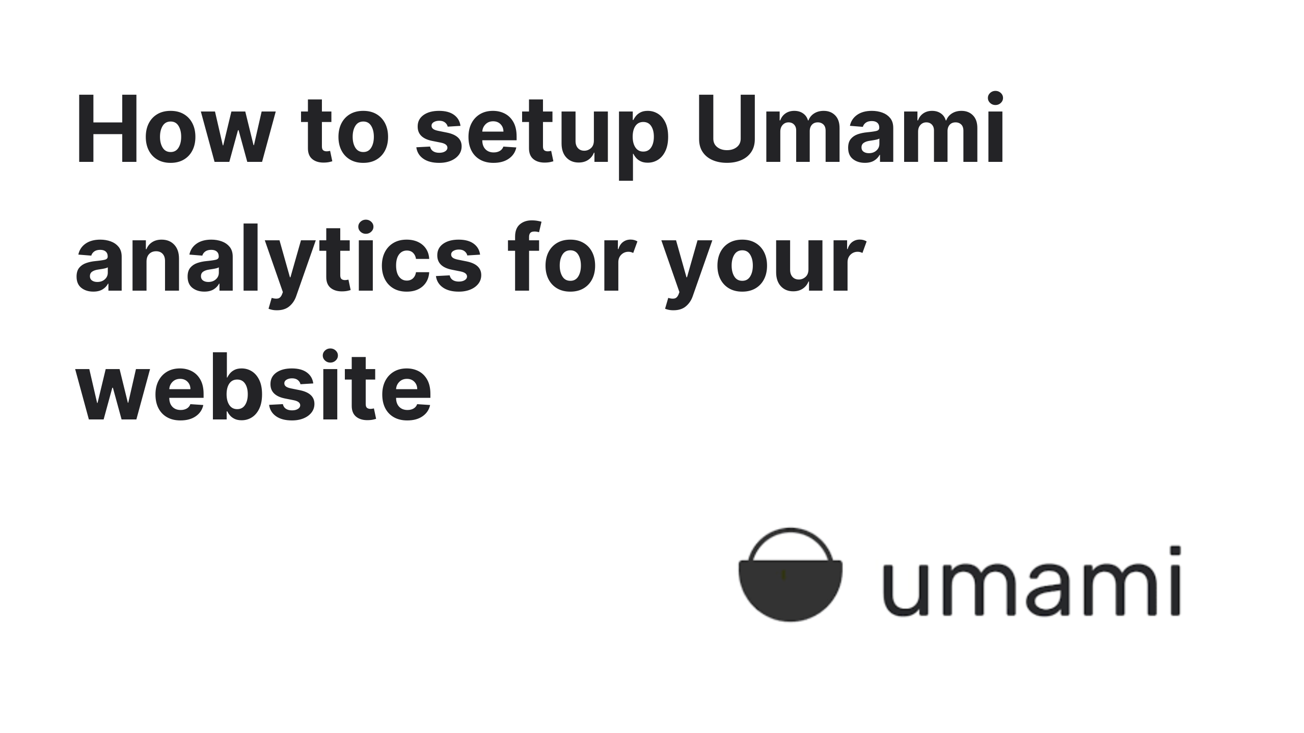 Using Umami for analytics